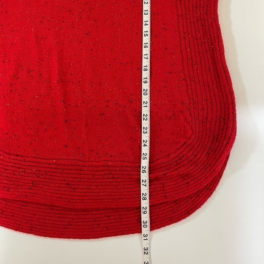 Lane Bryant Women Sweater Round Neck Side Slit Curved Hem Long Sleeve 14/16 Red - Picture 5 of 10